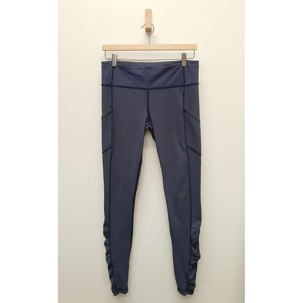 Lululemon Speed Tight IV Women Size 8 Eggplant Running Leggings Pockets Ruched